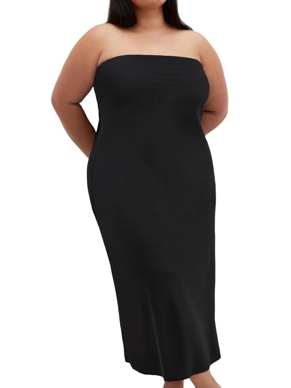 City Chic Black Strapless Maxi Dress Size S US 16
